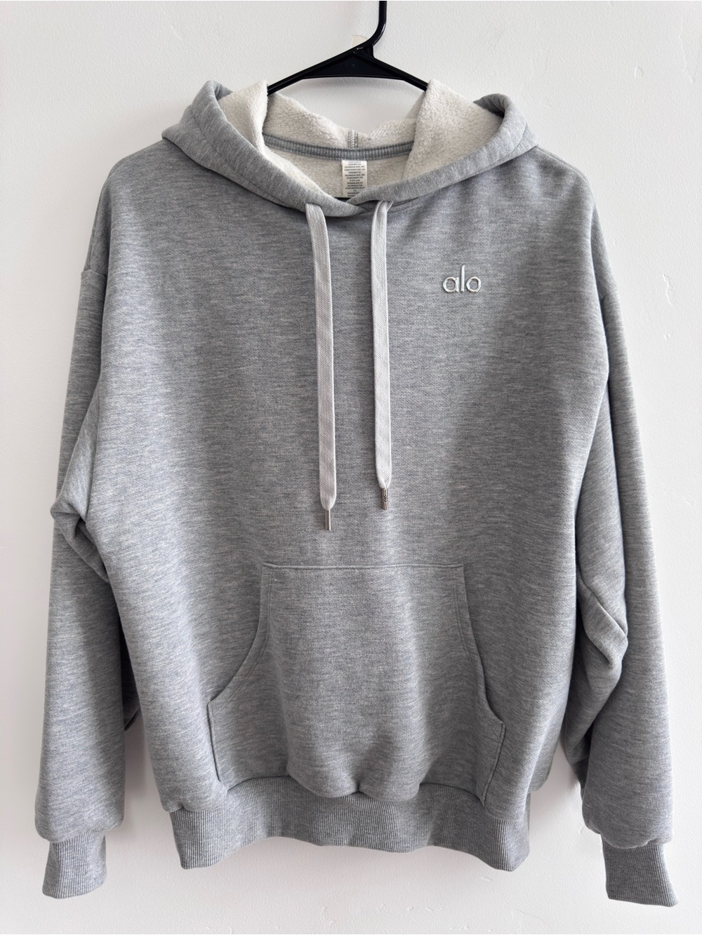 Alo Yoga Accolade Hoodie Heather Grey Size XS Oversized Pullover Athleisure